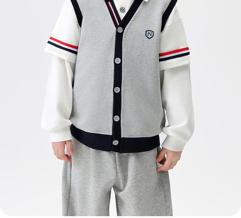 Nubiwow Boys' Spring Vest Outerwear Children's Waistcoat Big Kids Spring Vest British Style Fashionable Boys' Sleeveless Jacket 7