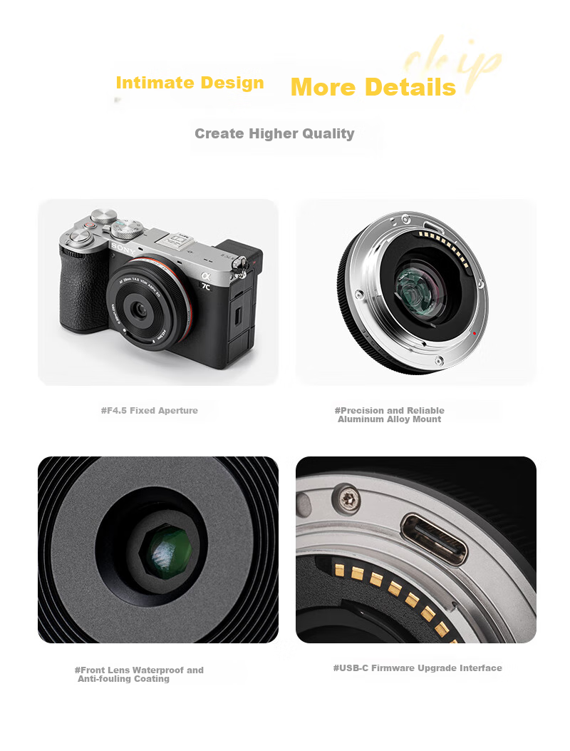 VILTROX AF 28mm F4.5 FE Sony Full-Frame Auto Focus Lightweight Lens Kit with Biscuit Head, Compatible with A7M4, A7CII, ZVE1, A7CR Mirrorless Cameras 10