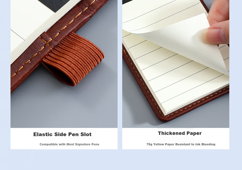 Jiaranheng Mini Pocket Notebook, A7 Size, Portable Notepad, Flip-Top Design, Tear-Off Pages, Convenient for Nurses And Doctors, Memo Pad, Journal, Vocabulary Book, Brown Color 10