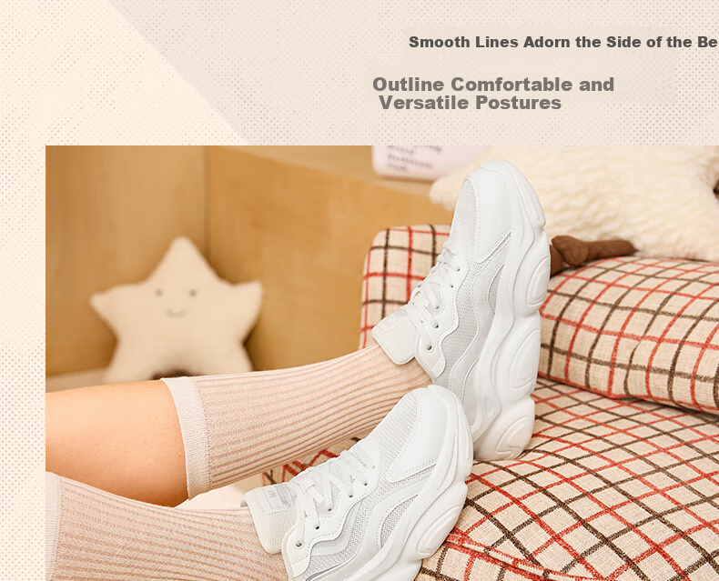361° Women's Sports Shoes, Mengzua Spring And Summer Warm Retro Dad Thick-Soled Commuter Casual Shoes for Women, 682436710-4 8