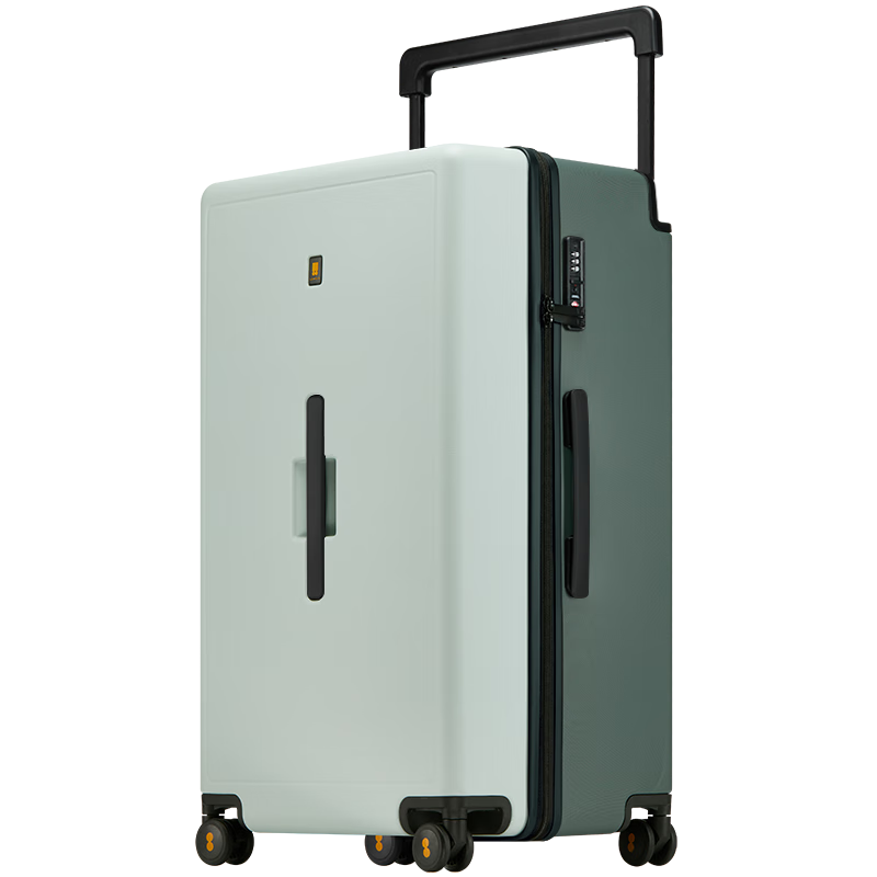 LEVEL8 Suitcase, Unisex 28-Inch Large Capacity Wide Handle Spinner Luggage, Travel PC Suitcase with Large Wheels And Trolley, Matcha Contrasting Color