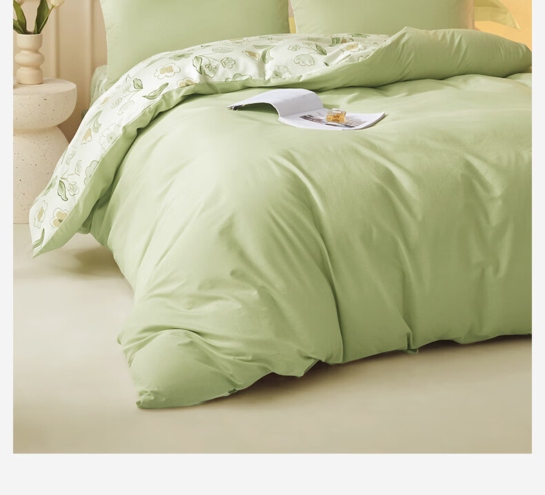 LOVO Luolai Life Sub-brand 60S Combed Cotton Satin Weave Three-Piece Fitted Sheet Set 150*215cm 5