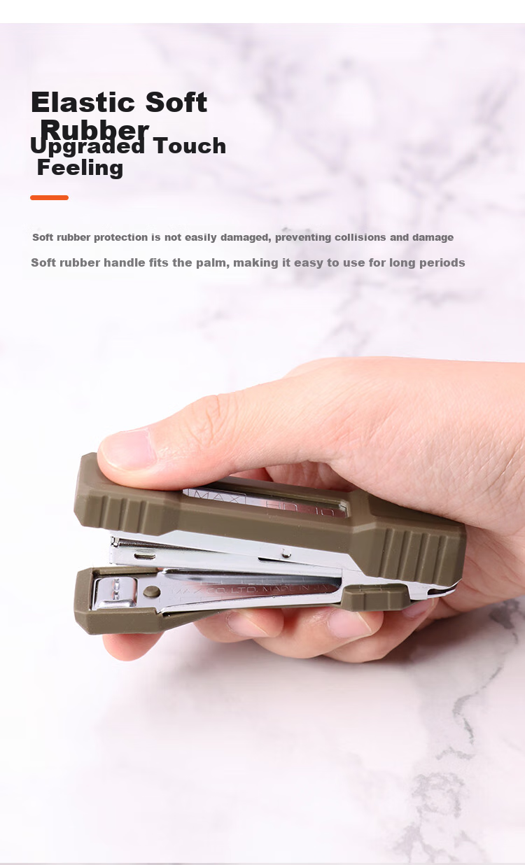 MAX Meikesi HD-10G Mini Stapler, Lightweight And Portable for Students And Office Use, Can Staple 2-20 Pages, Compatible with No. 10 Staples, Gray 2
