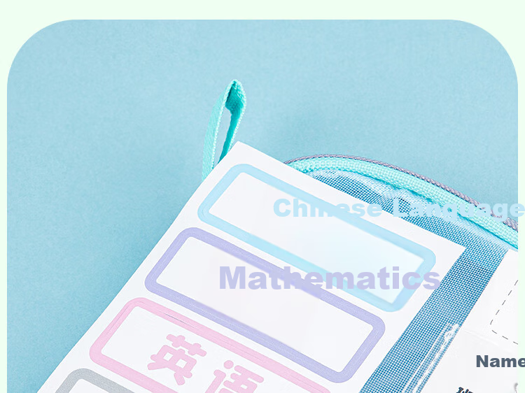 GuangBo L-Shaped Transparent Mesh Tutoring Bag, Subject Bag, Three-Layer A4 File Folder, Student Exam Paper Storage Zipper Bag, Stationery Bag, A08010 12