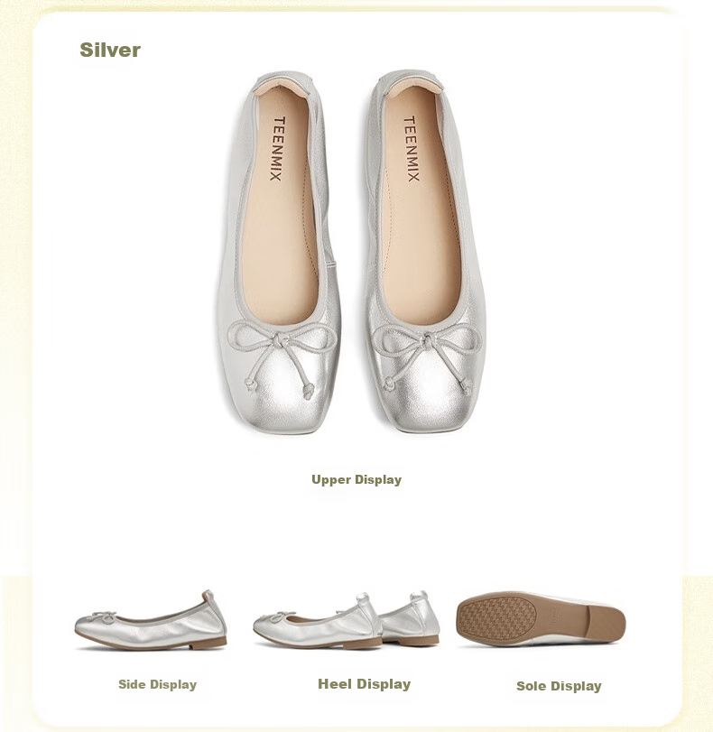 TEENMIX Rainbow Soft Candy Soft-Soled Low-Cut Flats, Ballet Mary Jane Shoes for Women, New Style Flat Shoes 8