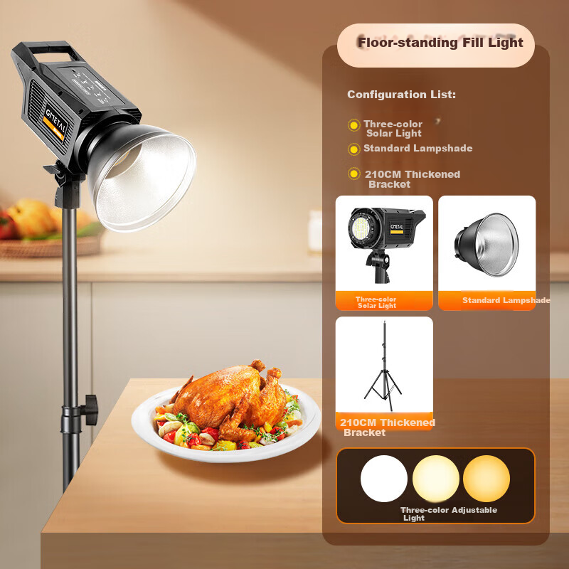 Jimantu Food Photography Light, Live Streaming Ingredients, Jewelry And Manicure Video Filming, LED Photography Light, Kitchen Soft Lighting