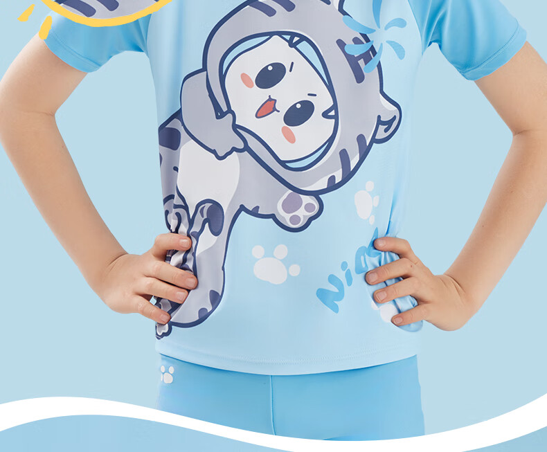 Li-Ning Children's Swimsuit, Girls' Two-Piece Set, Comfortable And Breathable, for Beach, Hot Springs, And Swimming 7