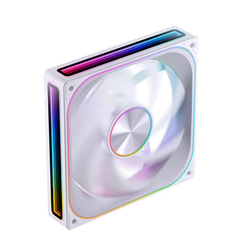 JONSBO ZA-140W ARGB Version White, 14CM Case Fan (Four-Sided Layered Mirror Effect/motherboard Synchronized Light Effect/replaceable Blades/PWM Male And Female Connectors)