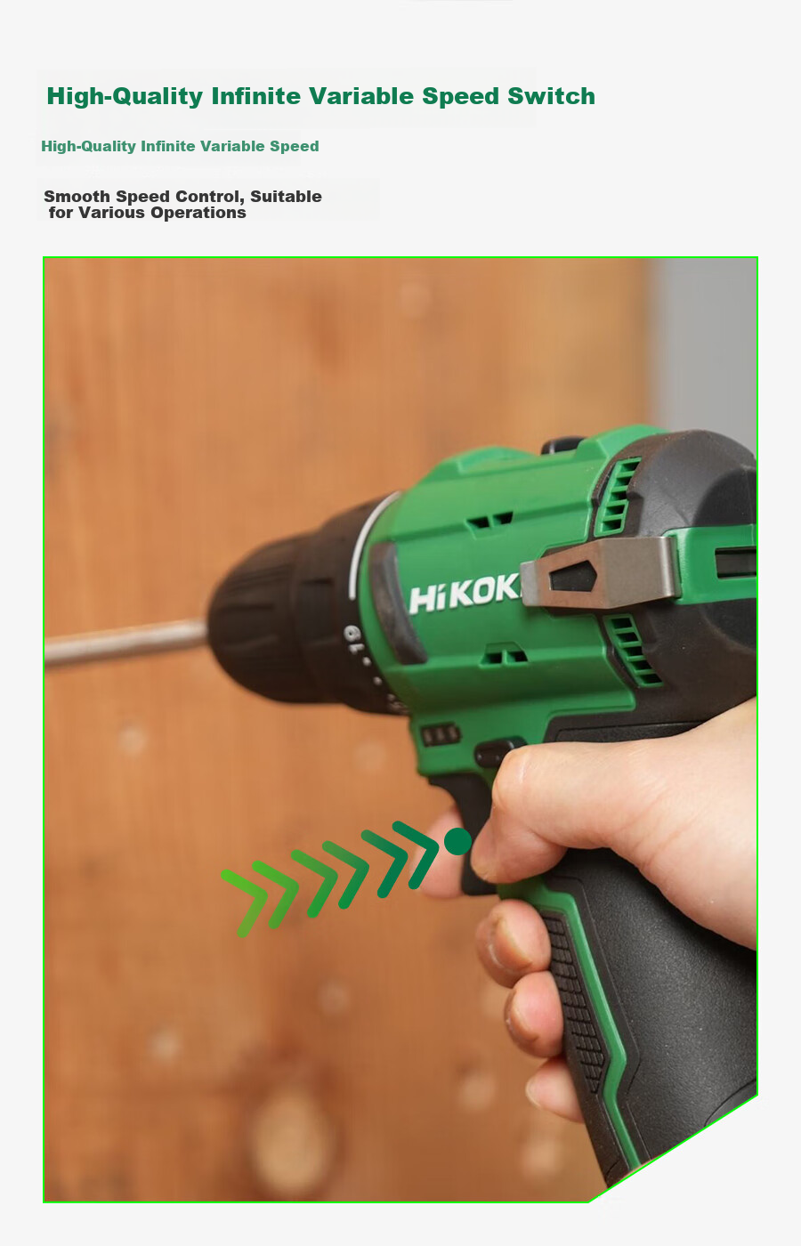 HiKOKI Original Hitachi Lithium-Ion Drill DS12DF, Brushless Electric Drill, Cordless Power Screwdriver 9
