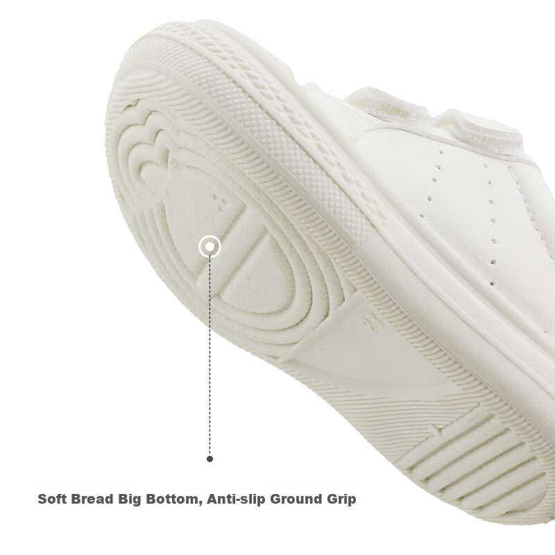 TOPSTAR Children's Canvas Shoes Spring And Autumn Style School White Sneakers for Boys And Girls Non-Slip Wear-Resistant Breathable Casual Shoes White/pink 24 8