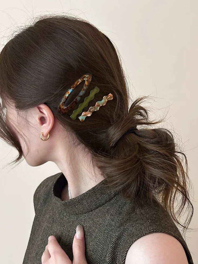 CHIMERA 3-Piece Elegant High-Quality Hair Clip Set for Bangs and Back Hair, Women's Hair Accessories, Side Clips, June 1 Children's Day Gift 1