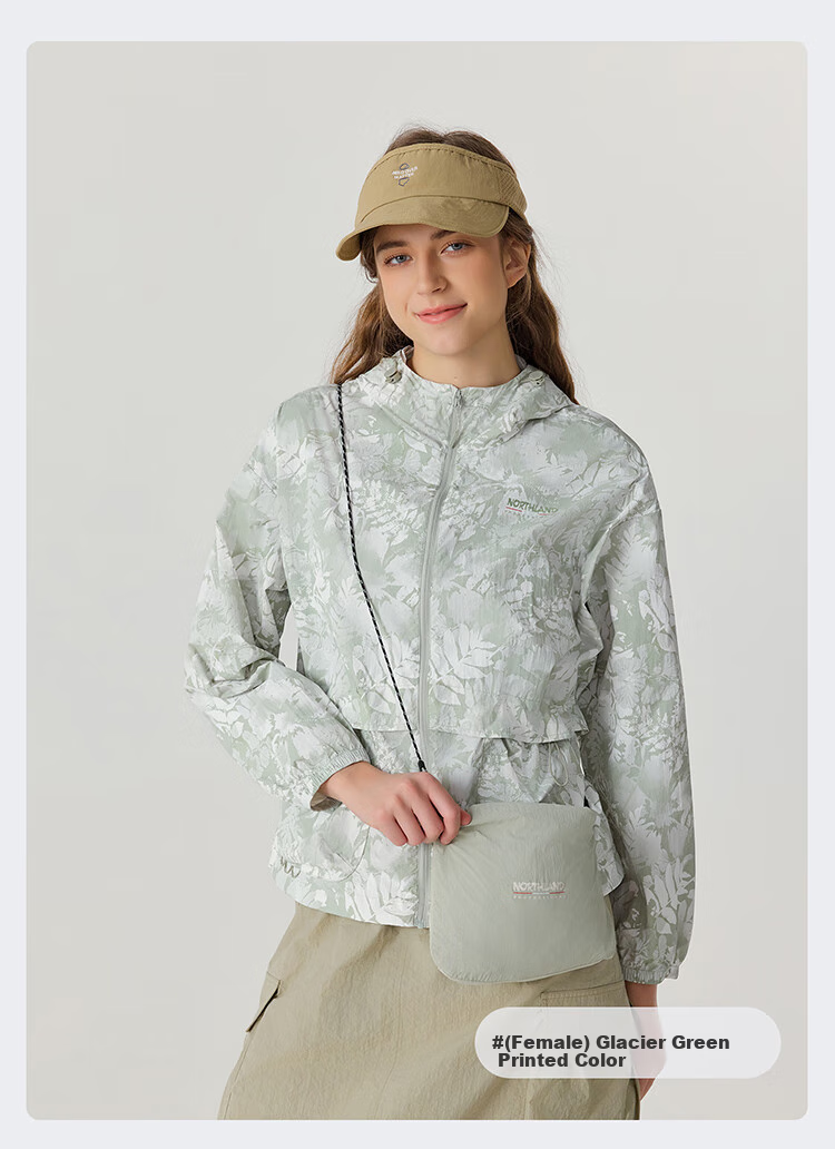 NORTHLAND Original Yarn Sun Protection Clothing UPF500+, Outdoor Women's Cooling Antibacterial Breathable Lightweight Skin Coat Jacket 36