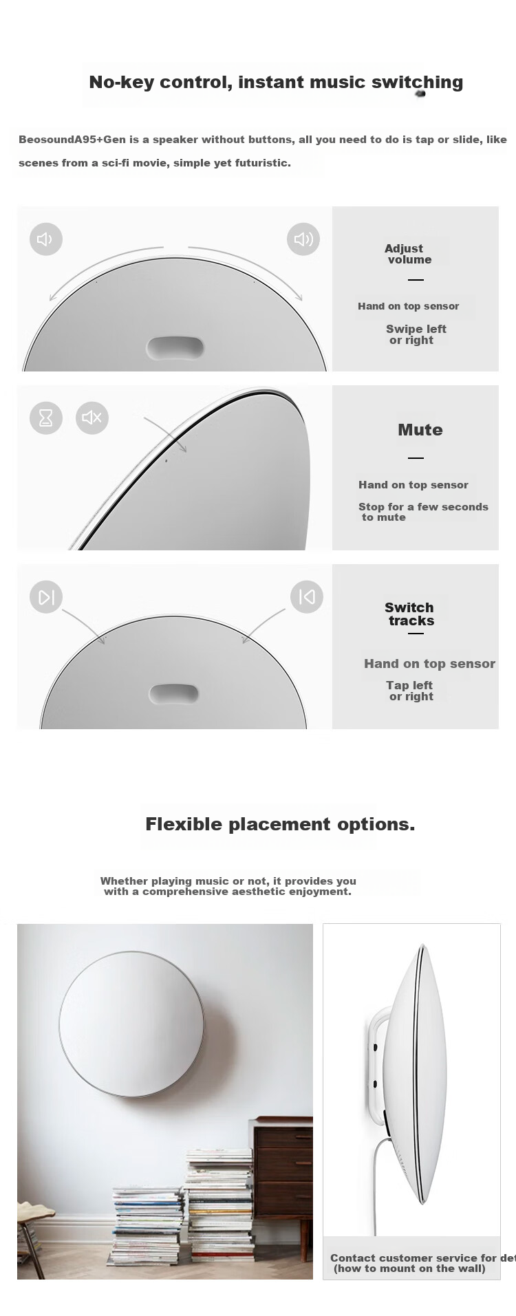B&O Beosound A9 5th Generation Bluetooth Speaker, All-In Home Floor-Standing Sound System, Artistic Home Audio, Natural Color, Holiday Gift [Gong Jun's Choice] 6