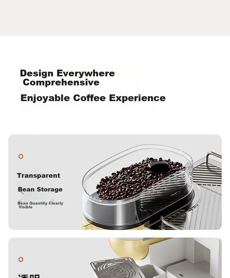STELANG [Same Price As 618] ST-560ET Home Semi-Automatic Coffee Machine, Three-Pot Stove, Dual Pump Grinding All-In Machine, Commercial Gree 27