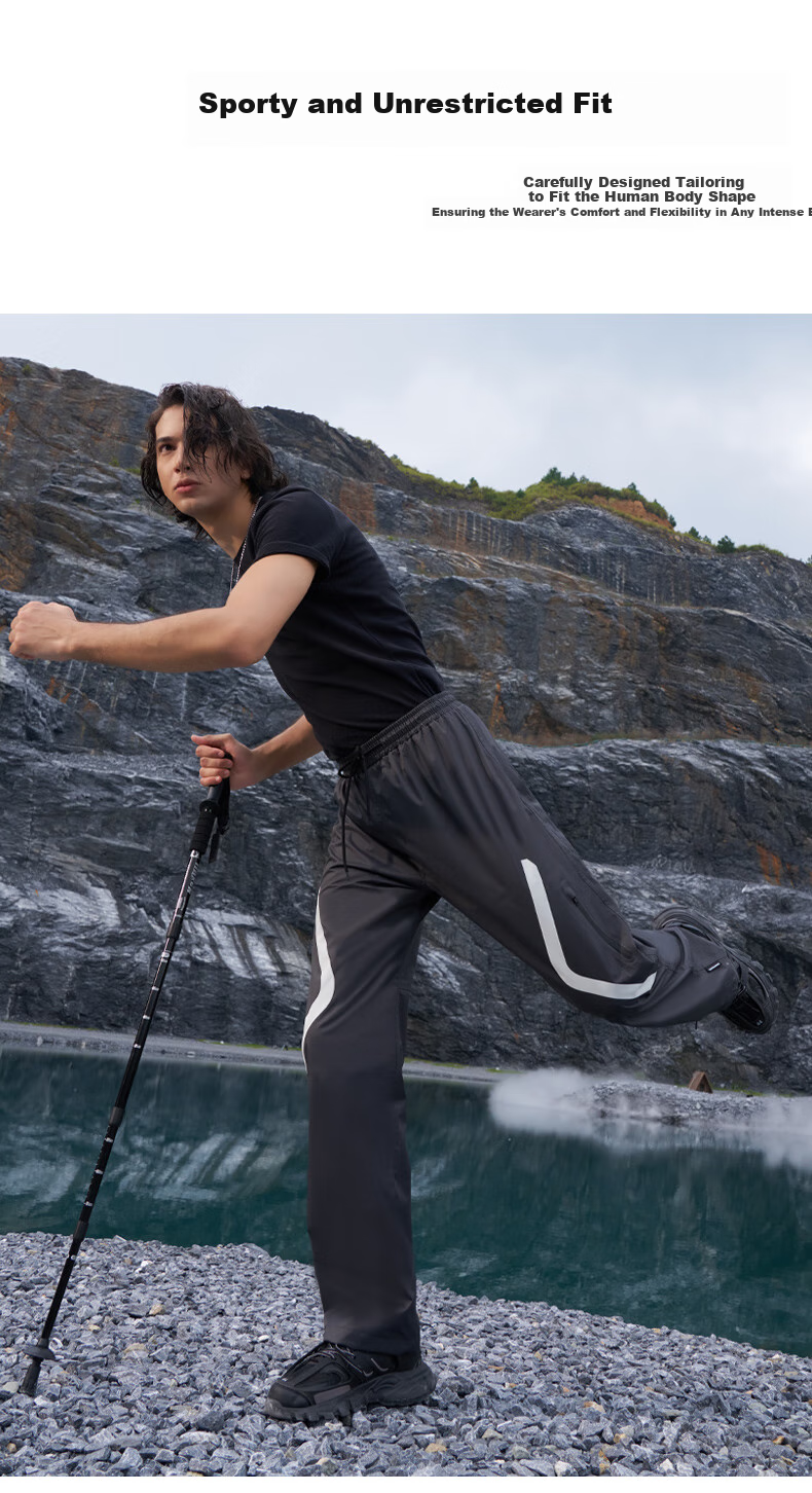 Qinfeimanyuyi Rain Pants, Waterproof And Rainproof, for Cycling, Food Delivery, Motorcycles, Electric Bikes, Spring Yafang Fabric, Two-Piece Design, XL Size, Fashionable Light Coffee Color, Lower Body Wear for Men And Wome 7