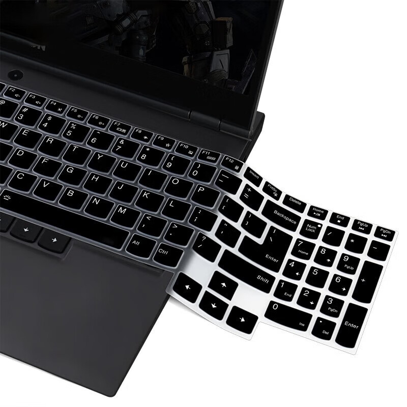 Jiasu Lenovo Legion Y7000P/R7000P 2025 Model Black Keyboard Protector, Anti-Blue Light Tempered Glass Film, 16-Inch Laptop Tempered Glass Protective Film Set