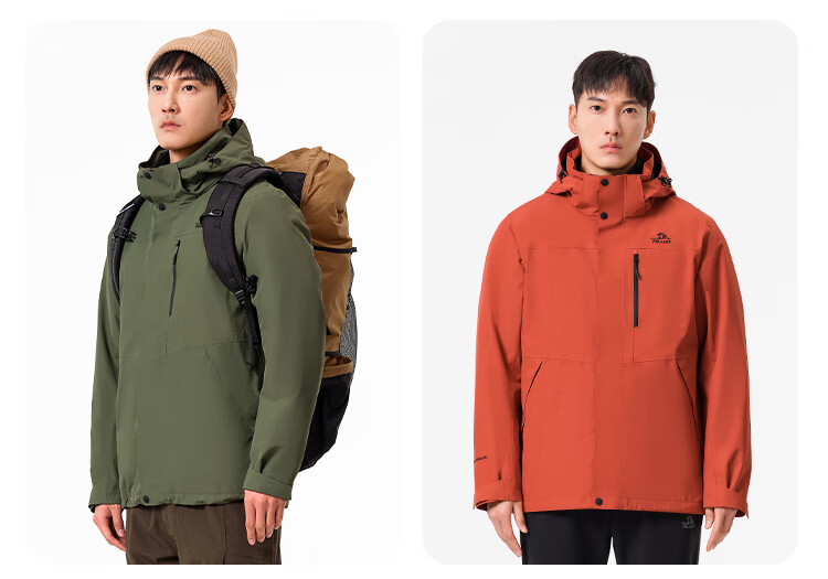 Pelliot Classic 2.0 Three-In Jacket for Women, Autumn And Winter Waterproof Warm Coat 12340106 Red XL 19