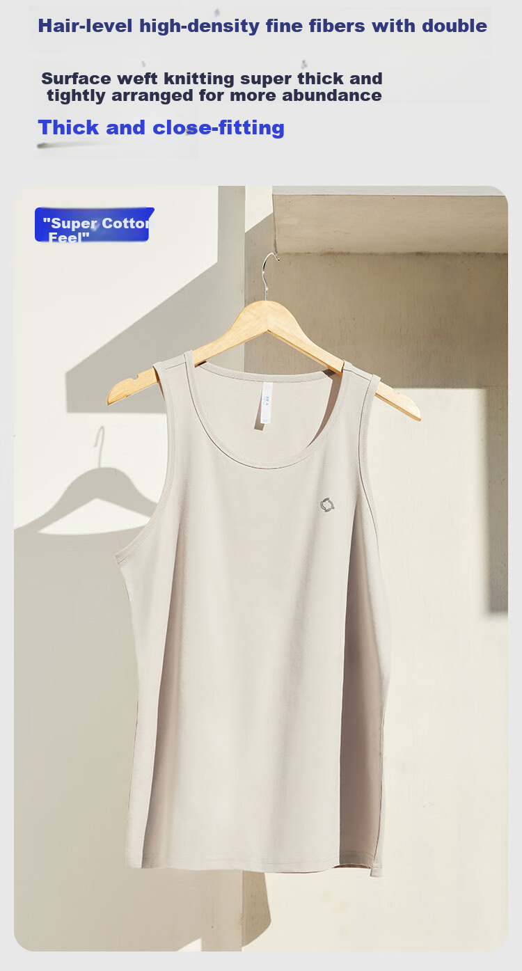 HLA 【Zui Huxi-Air8】Men's Sleeveless Vest Moisture-Wicking Quick-Dry Basic Thin Undershirt 8