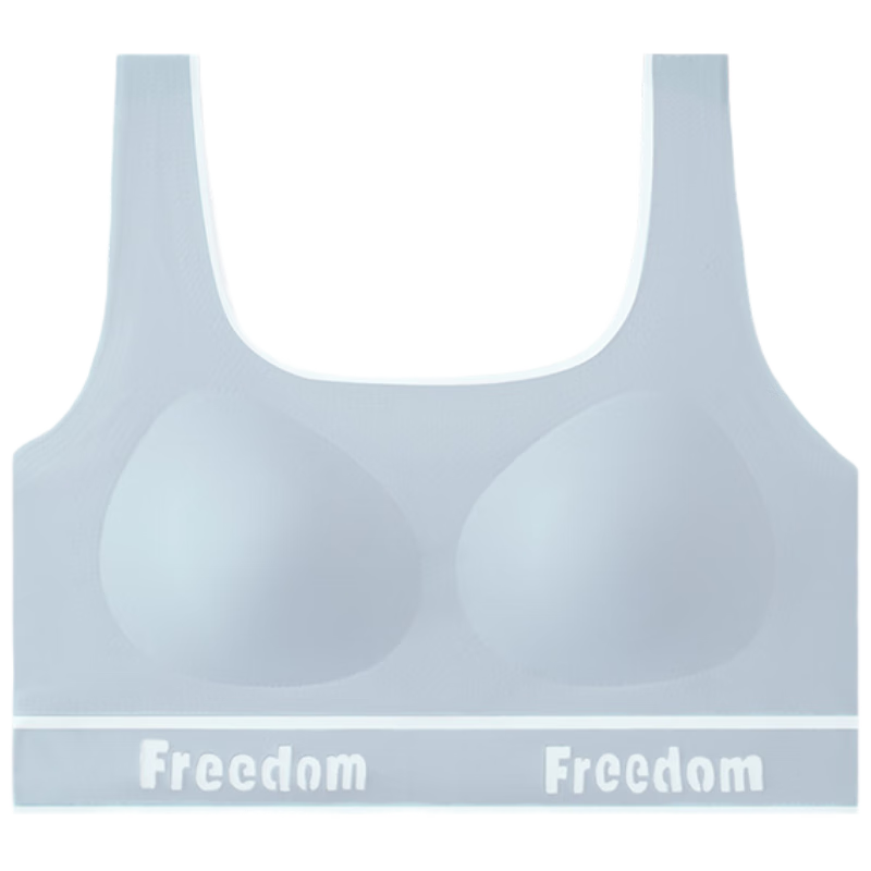 Ailier & ouluola 2026 New Girls' Underwear, Puberty Bra for Middle And High School Students, Ages 12-16, Second And Third Stage, Sports Gray, Size L