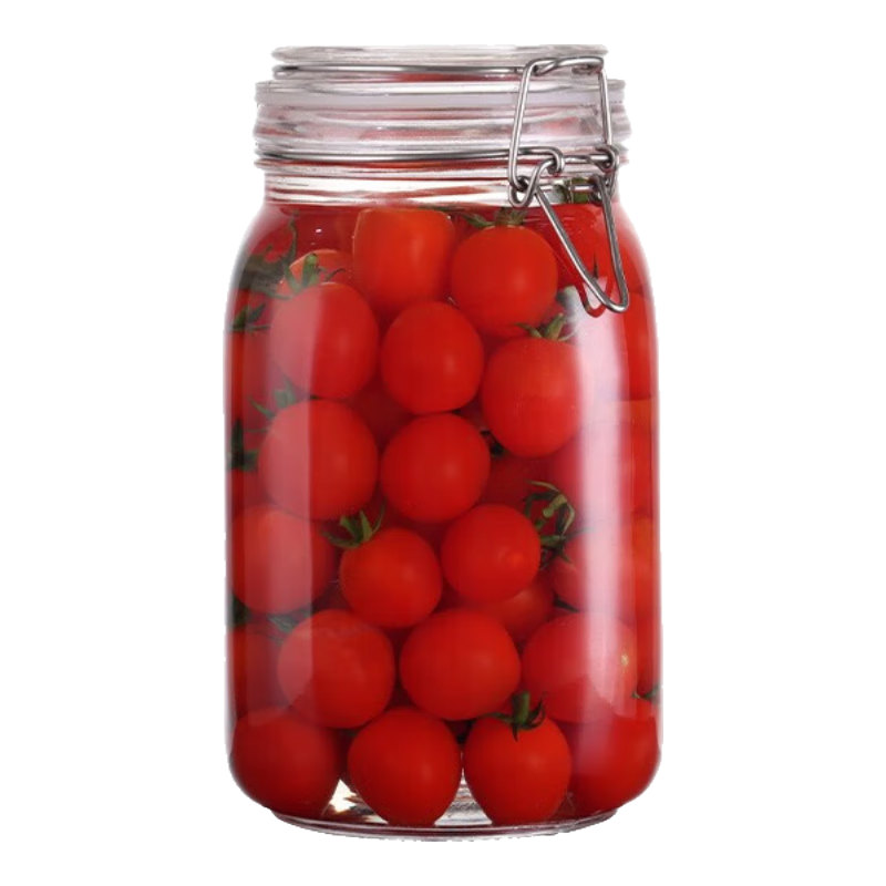BJ Glass Sealed Jars for Infusing Liquor, Set of 4, 1500ml Pickling Crock, Storage Container for Grains And Miscellaneous Items