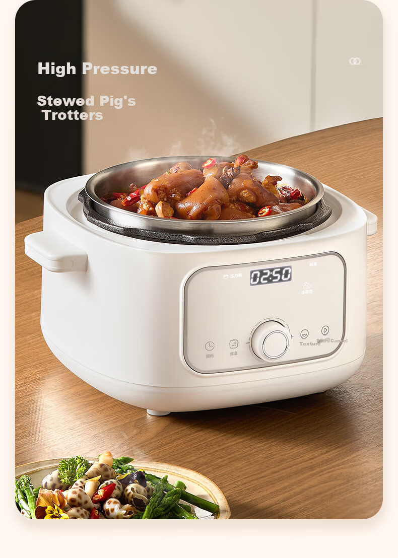 OIDIRE (Oudian) Micro-Pressure Rice Cooker, High-Pressure Electric Pressure Cooker, Dual Intelligent Modes for High And Low Pressure, Stainless Steel 3L | Non-Coated (Stainless Steel Inner Pot) · Cloud Soft White 22
