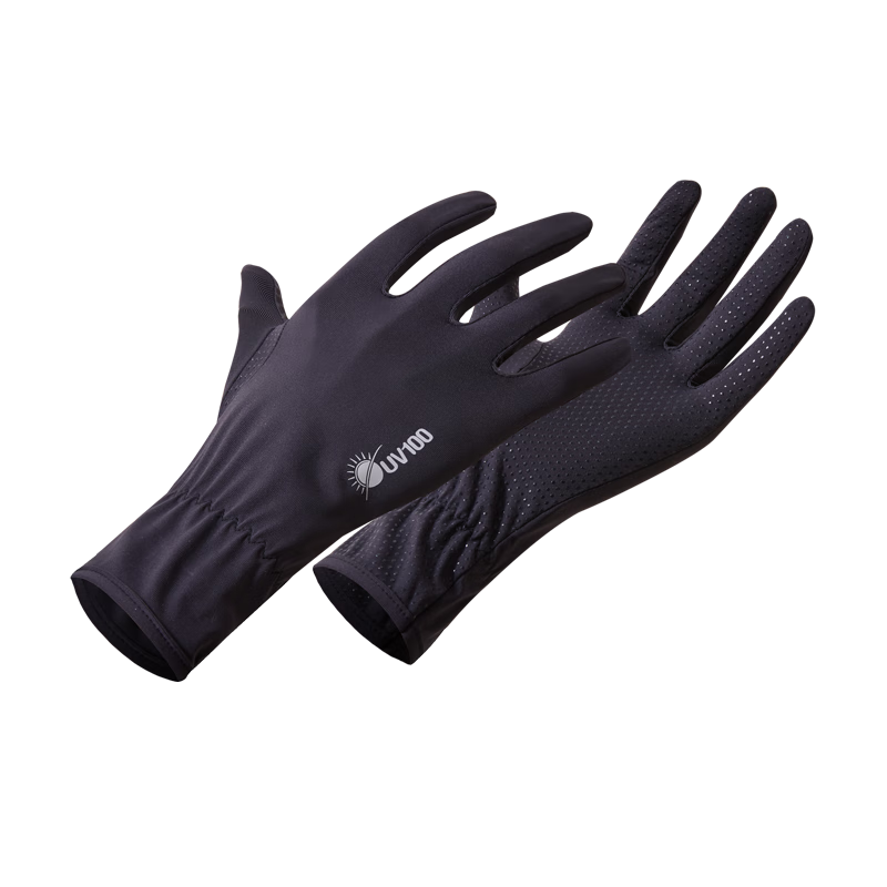 UV100 Taiwan Summer UV Protection Gloves New Anti-UV Breathable Touchscreen Non-Slip Cycling Gloves 25533 Dark Night Black