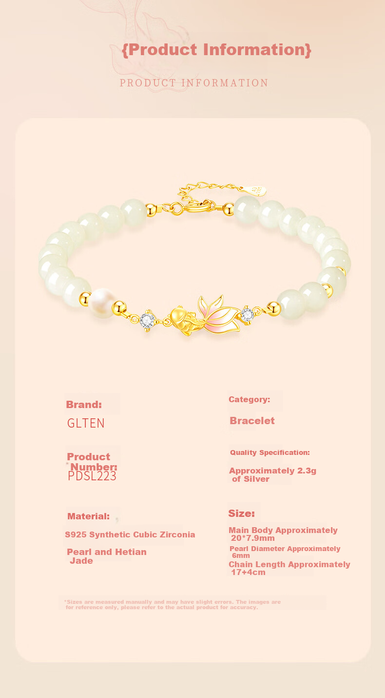 GLTEN Lucky Koi And Hetian Jade Bracelet, Pure Silver Bracelet for Women, New Style Birthday Anniversary Gift for Girlfriend Or Wife 9