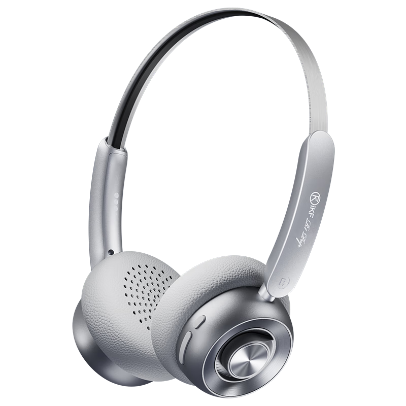 IKF R1 Pop Over-Ear Bluetooth Headphones with HiFi Sound Quality Certification, Spatial Audio Effects, E-Sports Gaming, Sports Photography, High Aesthetic Value Wireless Headset, Starlight Silver