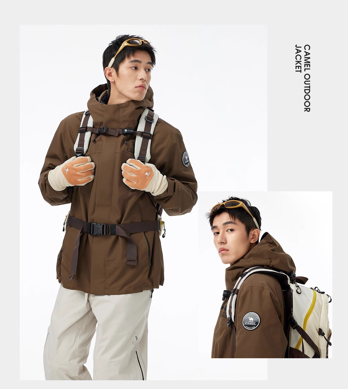 CAMEL Outdoor 3-in-1 Down Jacket for Men 2025 New Model Water-Resistant Down Liner Windproof Waterproof Jacket B189 4