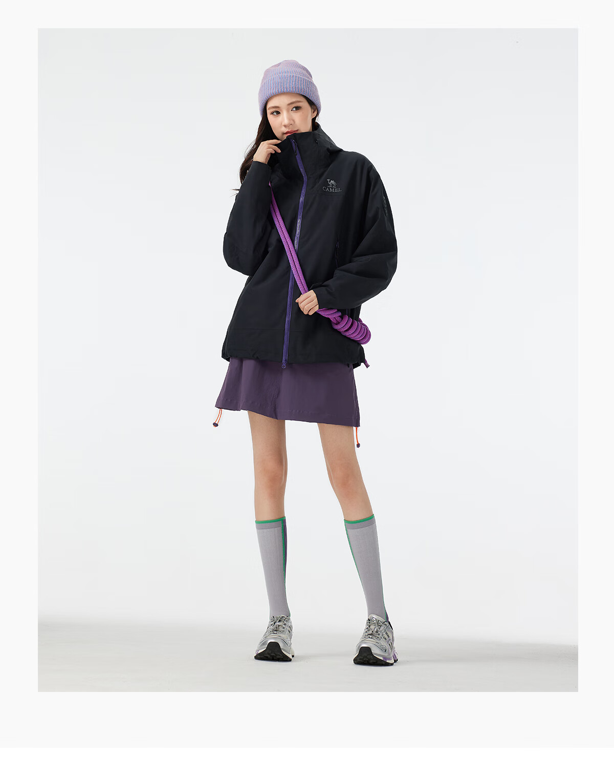 CAMEL (CAMEL) [King of Kings KAIJIA KING] Wang Junkai's 2025 Outdoor Three-in-One Assault Jacket Color-blocked Rainproof Mountaineering Suit 14
