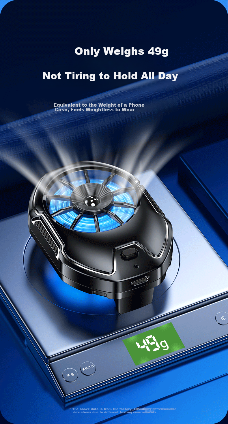 WITGOER [AI Temperature Control, Ice-Creating] Phone Cooling Fan Clip-On Semiconductor Cooling Fan for Live Streaming, Gaming, Temperature Reduction Device Suitable for Apple, IQOO, OnePlus, Huawei AI 10