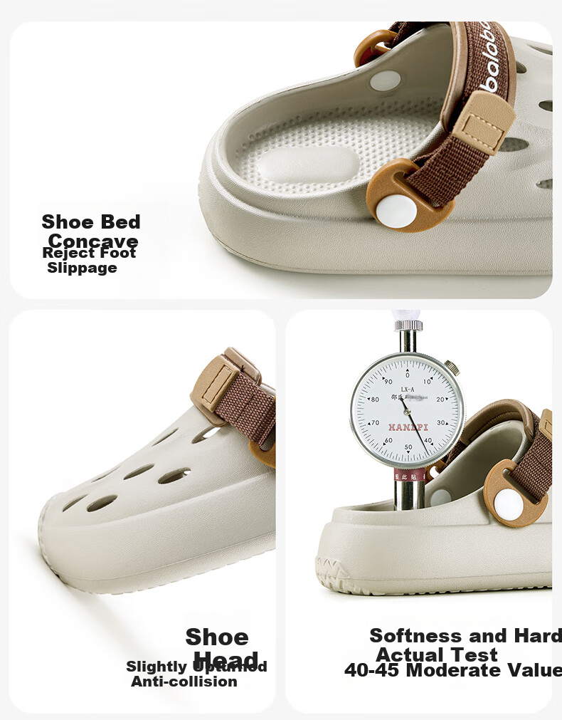 BALABALA Children's Perforated Shoes, New Summer Style, Boys' Non-Slip Sandals, Outdoor Wear, for Older Children, Indoor Girls' Soft-Soled Beach Shoes 5