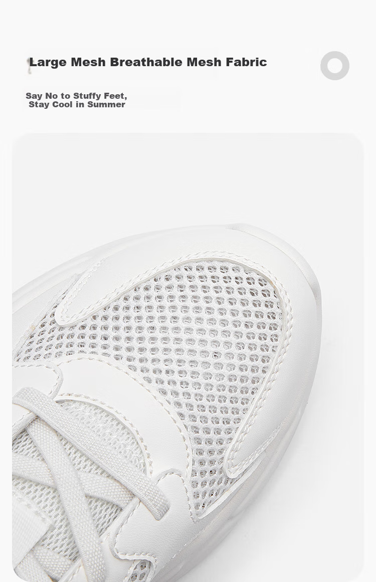 BALABALA Children's Sports Shoes, Breathable Boys And Girls Shoes, Summer Dad Shoes, Mesh White Sneakers, 209225140209 2