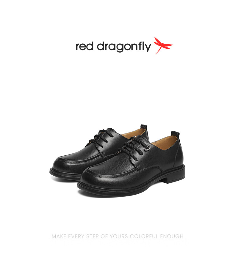 RED DRAGONFLY Women's Loafers 2025 New Slip-On Black Vintage Leather Shoes WTB35110 Black Size 36 1