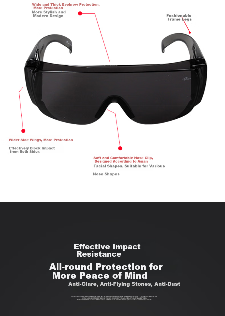 Shengu Anti-Glare Welding Glasses, Industrial Grinding Impact-Resistant Safety Goggles, Wind And Sand Protection Eyewear, Gray Reinforced Type 2