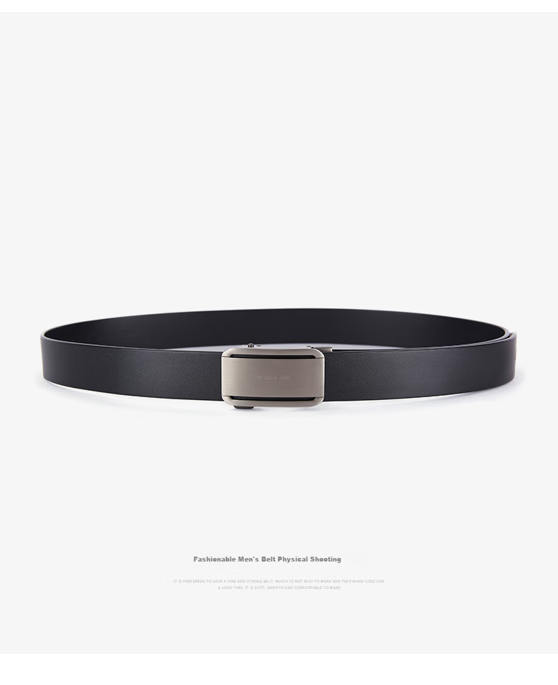 Meizhouyeniou Men's Belt, Top-Grain Leather, Automatic Buckle, Business Belt, Gift Box Packaging, Birthday Gift for Boyfriend 13