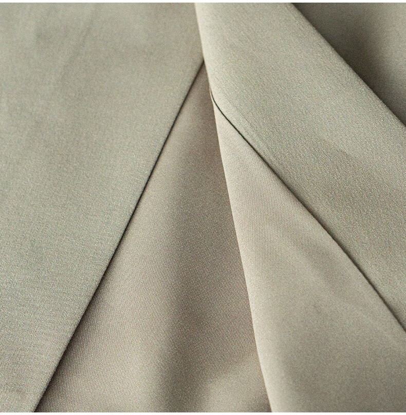 ROEYSHOUSE Waist-Cinching Commuter Dress, 2026 Autumn Collection, Elegant Tie-Waist Midi Skirt 07245, Khaki Green, Size S 17