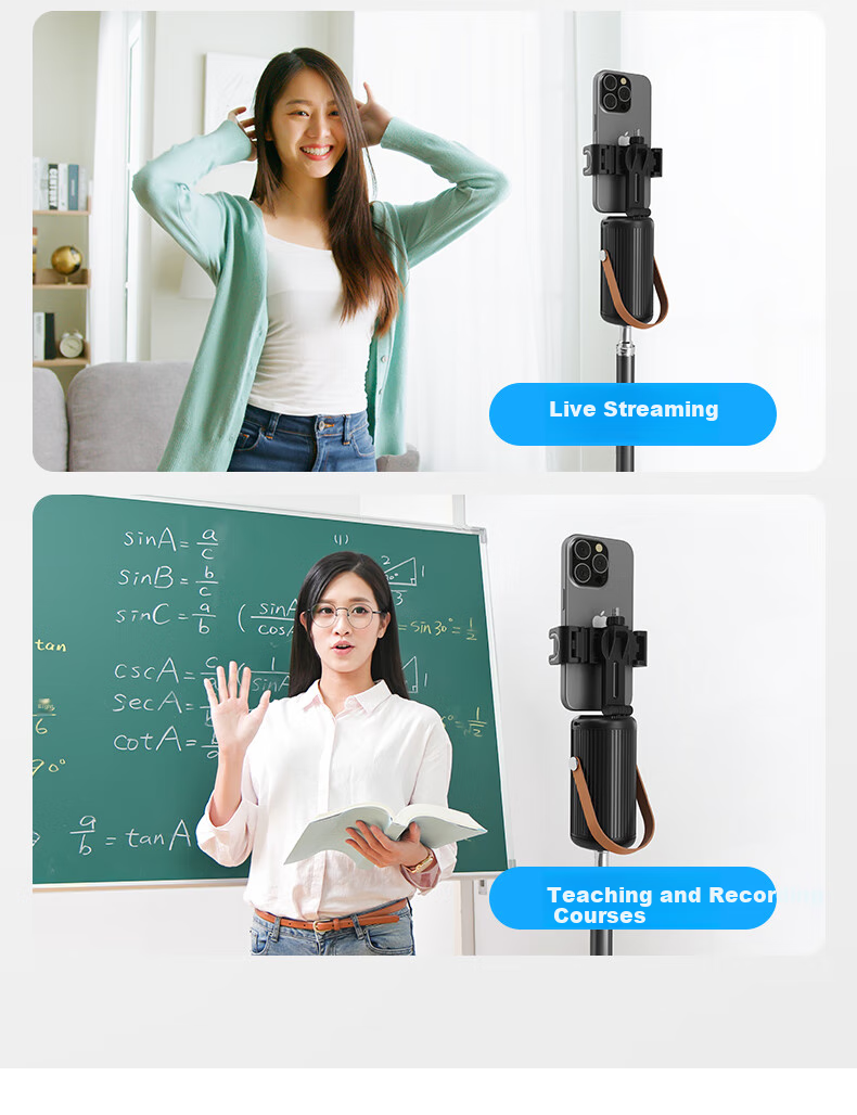 NEEWER 2025 New Smartphone Gimbal Follow-Up Device, Face Tracking Handheld Selfie Stick, 360-Degree Rotation Anti-Shake Three-Axis Gimbal, TikTok Live Streaming Equipment Complete Set for Selfie Recording And Vlog 15