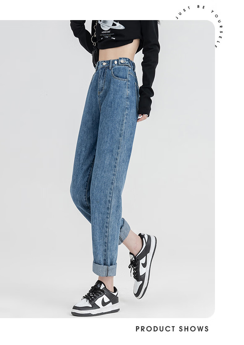 Jeanswest Women's Vintage Blue High-Waist Slim Straight Leg Jeans XS Autumn Casual 11