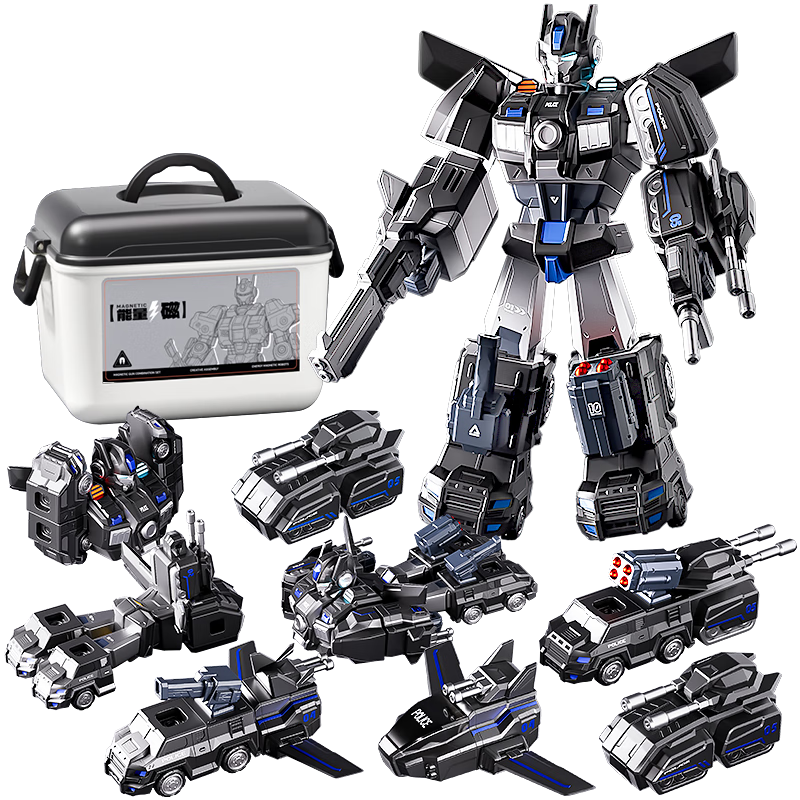 BEN NI Children's Toy, Boys 3-6 Years Old, Magnetic Transforming Robot, Mecha, Versatile Assembly Model, Birthday Gift