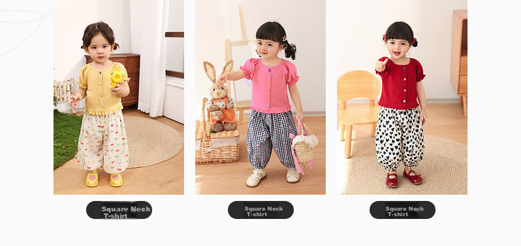 LUSON Baby Girl Pants, 2025 Summer New Stylish All-Over Print Joggers, Infant Mosquito-Proof Trousers 4