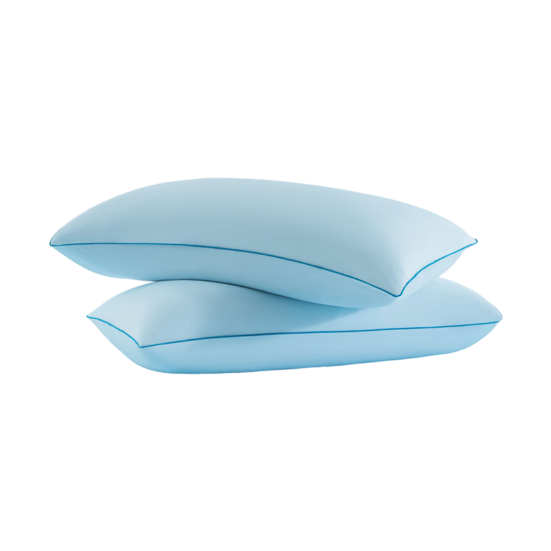 JD Original Ice Silk Pillowcase, Class A Washable, Cool Summer Cooling Pillow Cover, Breathable Bare Feel, Blue Single Piece