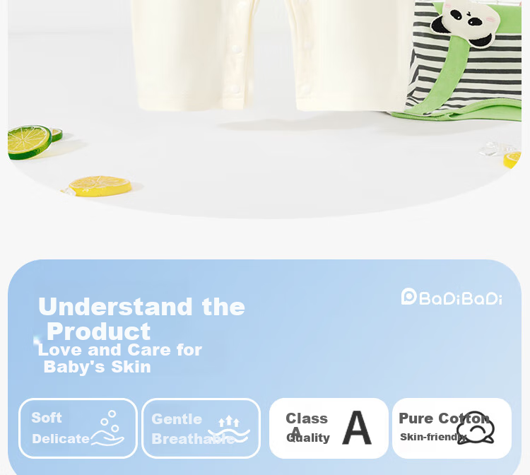 Badibadi [Pregnant Mom Has Etiquette] Spring And Autumn Pure Cotton Infant Onesie for Baby Boys And Girls, Romper with Strap Dinosaur Design, 66cm 3