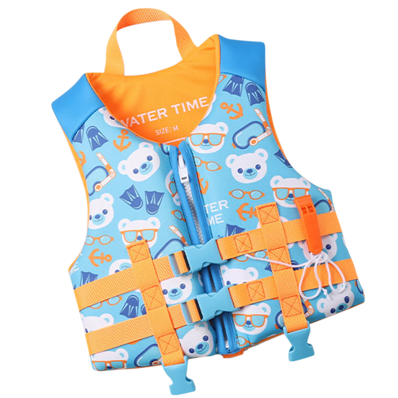 WATERTIME Children's Life Jacket, Buoyancy Swim Vest, Baby Life Vest, Inflatable-Free Swimming Gear, Diving Bear, M Size