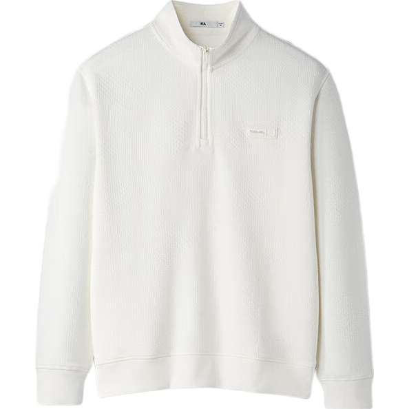 HLA Sweatshirt for Men, Zeng Shunxi's Style, Autumn Season, Irregular Texture, Stand-Up Collar, Long Sleeve, for Me