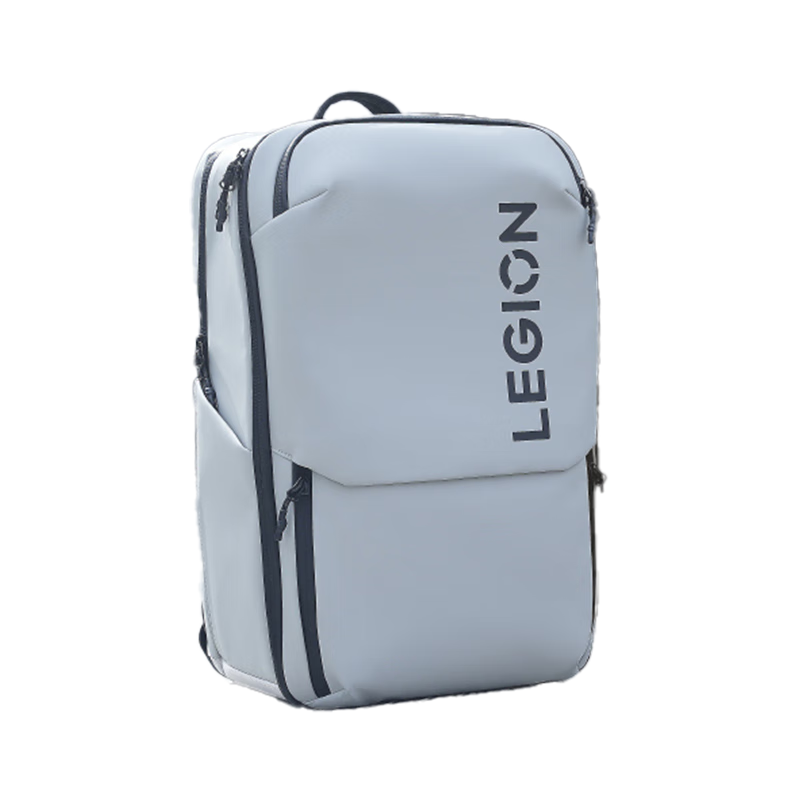 Lenovo Savior Multifunctional Backpack P4, Light Gray, 21L Extra Large Capacity, 180° Fully Open Design, Business Travel Fashion Large Capacity Backpack Schoolbag Shoulder Bag