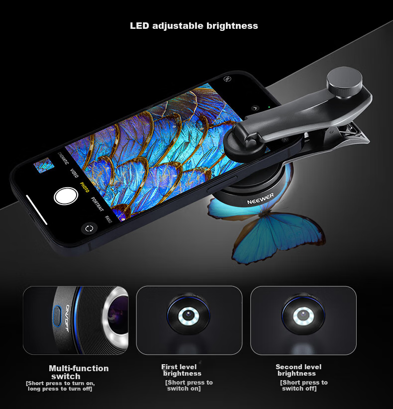 NEEWER Smartphone Lens, 7x Telephoto Master-Level Phone Camera, High-Definition Professional Shooting, Compatible with Apple 18 Pro And Huawei, Universal External DSLR-Level Concert Macro Photography Tool 16