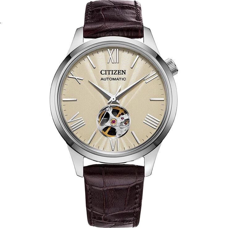 Мужские часы CITIZEN NH9130-17A, механические с автоподзаводом, кожаный ремешок, винтажный дизайн