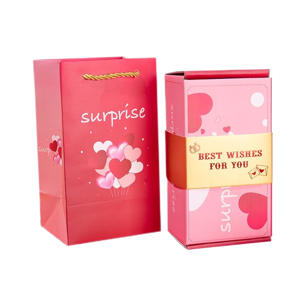 Guangduola Surprise Pop-up Red Envelope Box Birthday Creative Explosion Money Spray Box 520 Ceremony Gift for Boyfriend and Girlfriend Confession