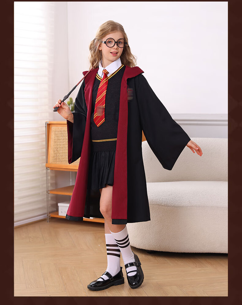 Xiong Liuwan Harry Potter Magic Robe Cosplay Children's Academy Role Play Single Robe (Unisex Gift Included) 160 6